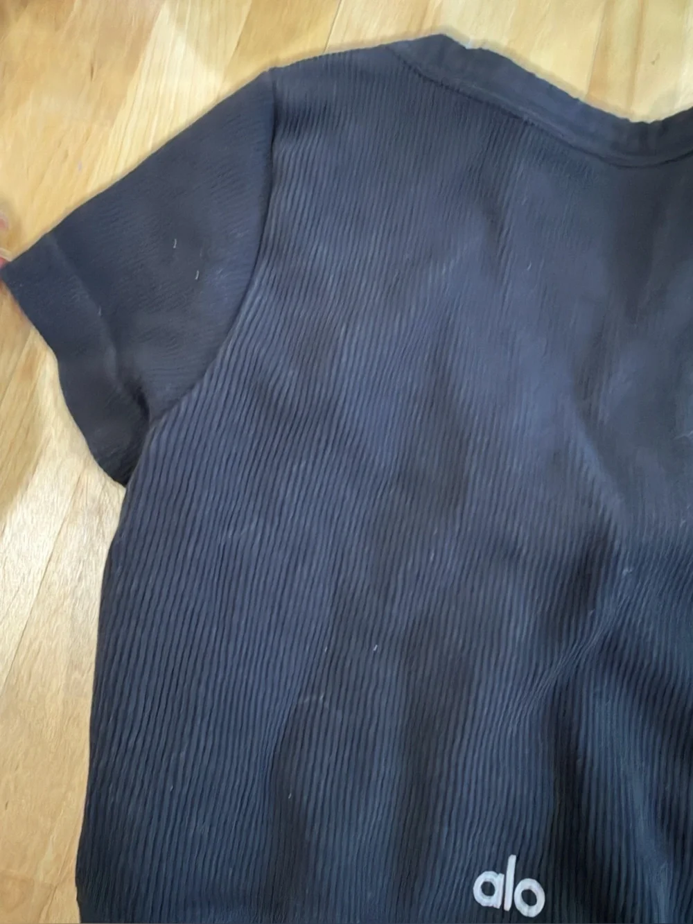 ALO Sleeve Ribbed V-Neck Sweater